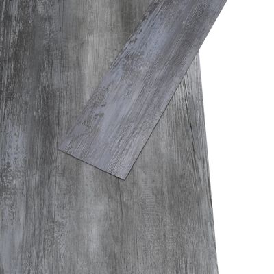 vidaXL Lamas para suelo no autoadhesivas PVC gris a rayas 5,26 m² 2 mm