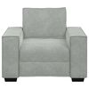 vidaXL Sillón sofá gris claro 60 cm terciopelo