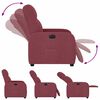 vidaXL Sill&oacute;n reclinable el&eacute;ctrico tela rojo tinto