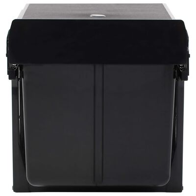 vidaXL Cubo de basura extraíble en armario de cocina cierre suave 48 L