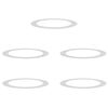 vidaXL adecuado para Anillos de &Aacute;rbol Plano 5 uds. Plateado &Oslash;90/120 cm