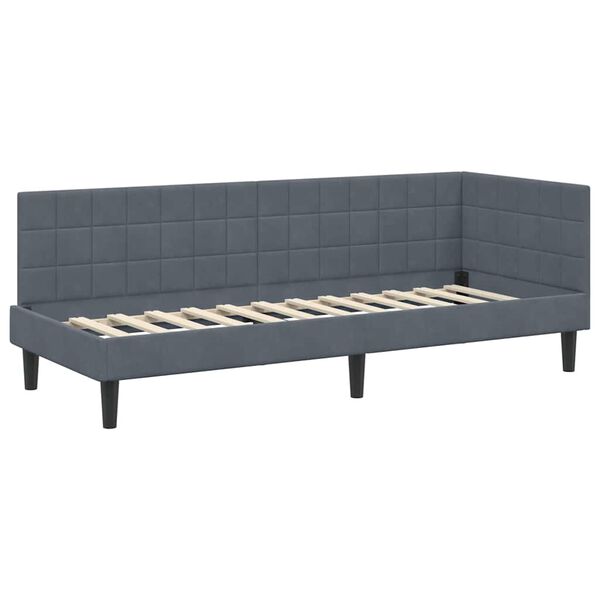 vidaXL Estructura de cama en esquina Gris oscuro 80 cm x 200 cm