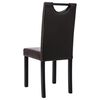 vidaXL Sillas de comedor 4 unidades cuero sint&eacute;tico marr&oacute;n