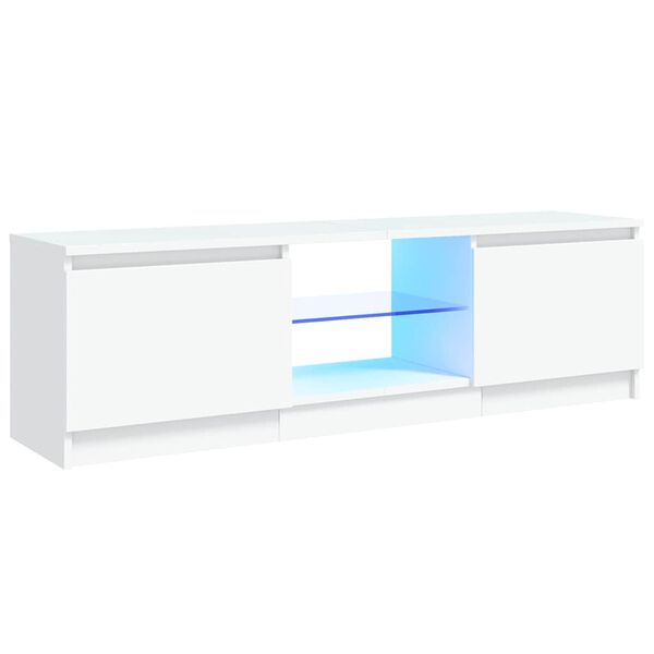 vidaXL Mueble para TV con luces LED blanco 120x30x36 cm