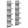 vidaXL Estante de pared 2 pcs Gris Hormig&oacute;n 22 x 15 x 100 cm