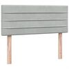 vidaXL Cama box spring con colch&oacute;n terciopelo gris claro 120x220 cm
