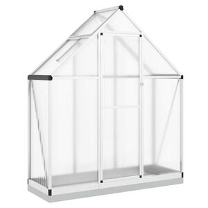 vidaXL Invernadero con marco base aluminio plateado 169x58x202 cm