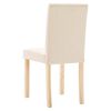 vidaXL Sillas de comedor 2 unidades tela color crema