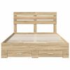 vidaXL Estructura de cama con caj&oacute;n con cabecera Madera contrachapada