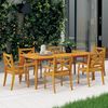 vidaXL Sillas de comedor de jardín 6 uds madera maciza de acacia