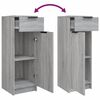 vidaXL Set de muebles de ba&ntilde;o 5 pzas madera contrachapada gris sonoma