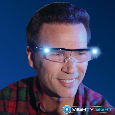 Ultra Vue Gafas con aumento LED plástico negro