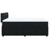 vidaXL Cama box spring con colch&oacute;n terciopelo negro 160x200 cm