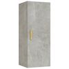 vidaXL Armario de pared contrachapada gris hormigón 34,5x34x90 cm
