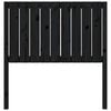 vidaXL Cabecero de cama madera maciza de pino negro 95,5x4x100 cm