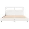 vidaXL Estructura de cama sin colch&oacute;n madera de pino blanco 135x190 cm