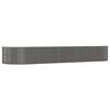 vidaXL Jardinera arriate acero galvanizado gris 447x140x68 cm