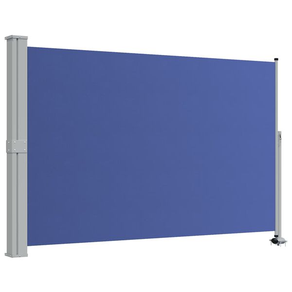 vidaXL Toldo lateral retr&aacute;ctil de jard&iacute;n azul 160x300 cm