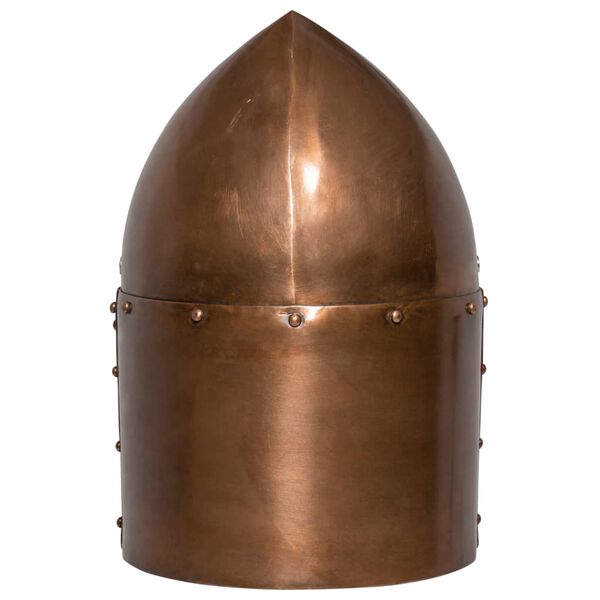 vidaXL R&eacute;plica de casco de caballero medieval antiguo LARP acero cobre
