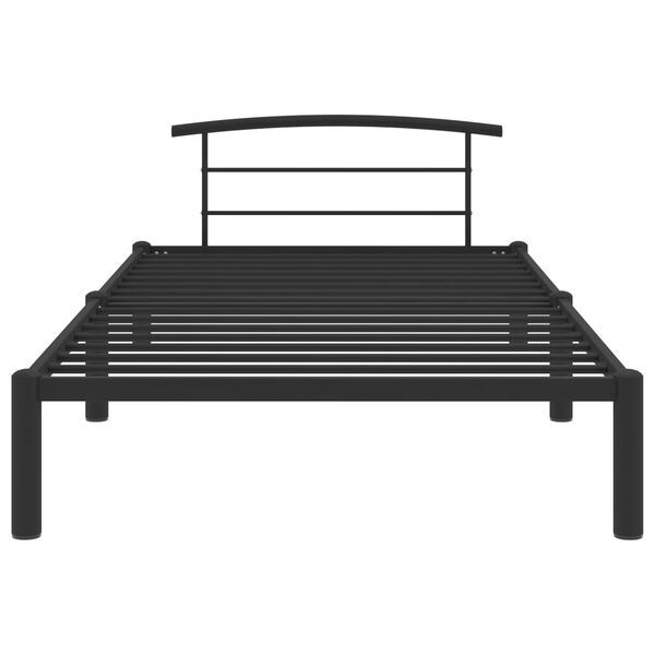 vidaXL Estructura de cama sin colch&oacute;n metal negro 90x200 cm