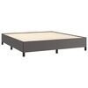 vidaXL Estructura de cama sin colch&oacute;n cuero sint&eacute;tico gris 180x200 cm