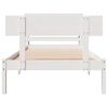 vidaXL Estructura de cama sin colch&oacute;n madera maciza blanca 75x190 cm
