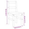 vidaXL Sillas de comedor Panama 2 uds madera maciza pino 40x46x90 cm