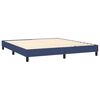 vidaXL Cama box spring con colch&oacute;n tela azul 160x200 cm