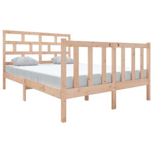 vidaXL Estructura de cama de madera maciza de pino 140x190 cm