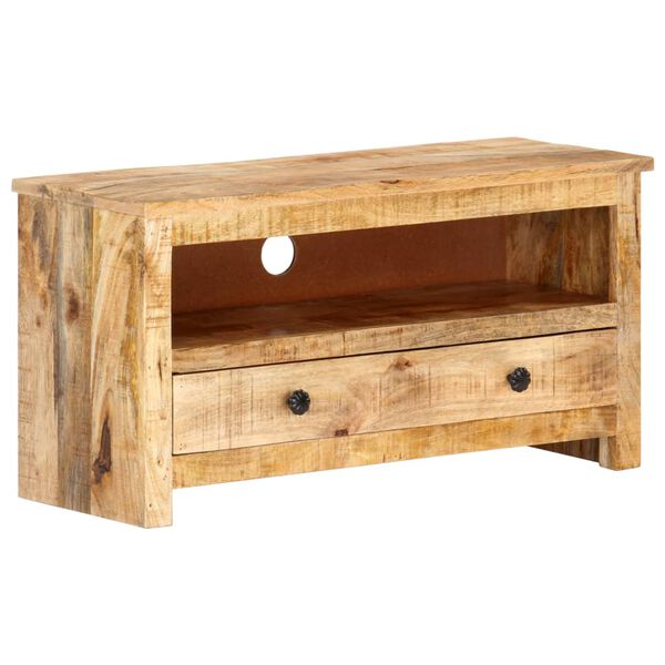 vidaXL Mueble para TV de madera maciza de mango rugosa 79x30x40 cm