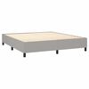vidaXL Cama box spring con colch&oacute;n tela gris claro 180x200 cm