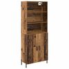 vidaXL Aparador alto Madera envejecida 69,5 x 32,5 x 180 cm