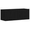 vidaXL Conjunto de mueble de TV 3 pcs Roble Negro 130,5 x 30 x 140 cm