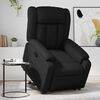 vidaXL Sill&oacute;n reclinable elevable cuero artificial negro