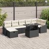 vidaXL Conjunto de sof&aacute; de jard&iacute;n 8 pcs Negro rat&aacute;n sint&eacute;tico