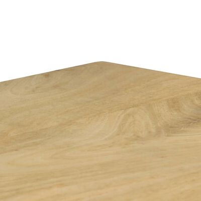 vidaXL Mesa de comedor de madera maciza de mango y acero 115x55x76 cm
