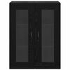 vidaXL Armario de pared Roble Negro 69,5 x 34 x 90 cm