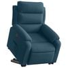 vidaXL Sill&oacute;n el&eacute;ctrico reclinable elevable de terciopelo azul