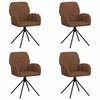 vidaXL Sillas de comedor giratorias 4 pcs Cuero de Suede Sint&eacute;tico
