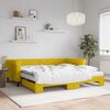 vidaXL Sof&aacute; cama nido con colch&oacute;n terciopelo amarillo 100x200 cm