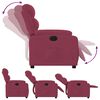 vidaXL Sillón reclinable eléctrico de terciopelo rojo tinto