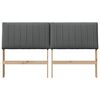 vidaXL Cabecero tapizado Gris oscuro 150 cm Madera de pino macizo