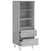 vidaXL Aparador alto madera contrachapada gris Sonoma 40x36x110 cm