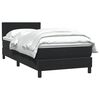 vidaXL Cama box spring con colch&oacute;n cuero sint&eacute;tico negro 80x210 cm