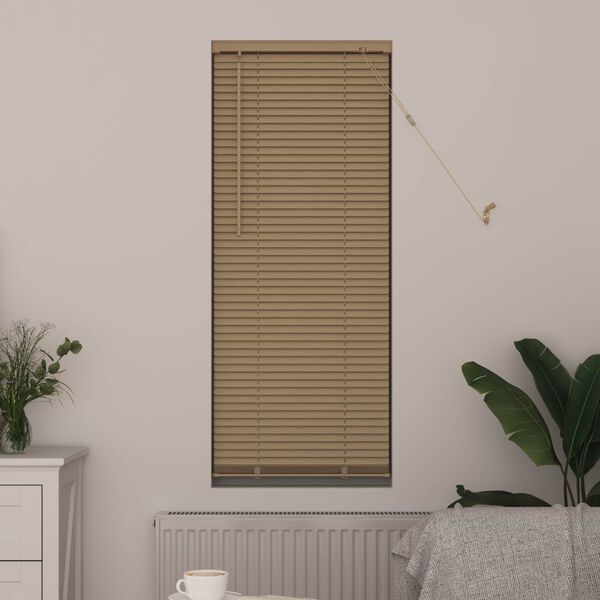 vidaXL Persiana Veneciana Marr&oacute;n Claro con Patr&oacute;n 150 x 50 cm PVC