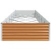 vidaXL Arriate elevado 582 x 100 x 36 cm Acero Galvanizado