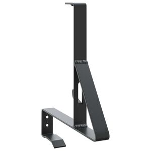 vidaXL Soporte para Guardia de Nieve Negro 29,5 x 3 x 34,5 cm Acero