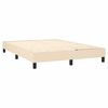 vidaXL Cama box spring con colch&oacute;n tela color crema 140x190 cm