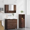 vidaXL Juego de muebles de ba&ntilde;o con caj&oacute;n 3 pcs Roble Marr&oacute;n