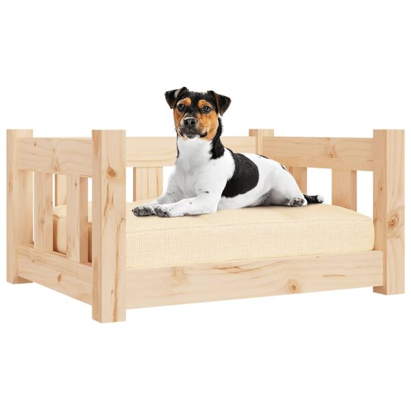 vidaXL Cama para perros madera maciza de pino 55,5x45,5x28 cm